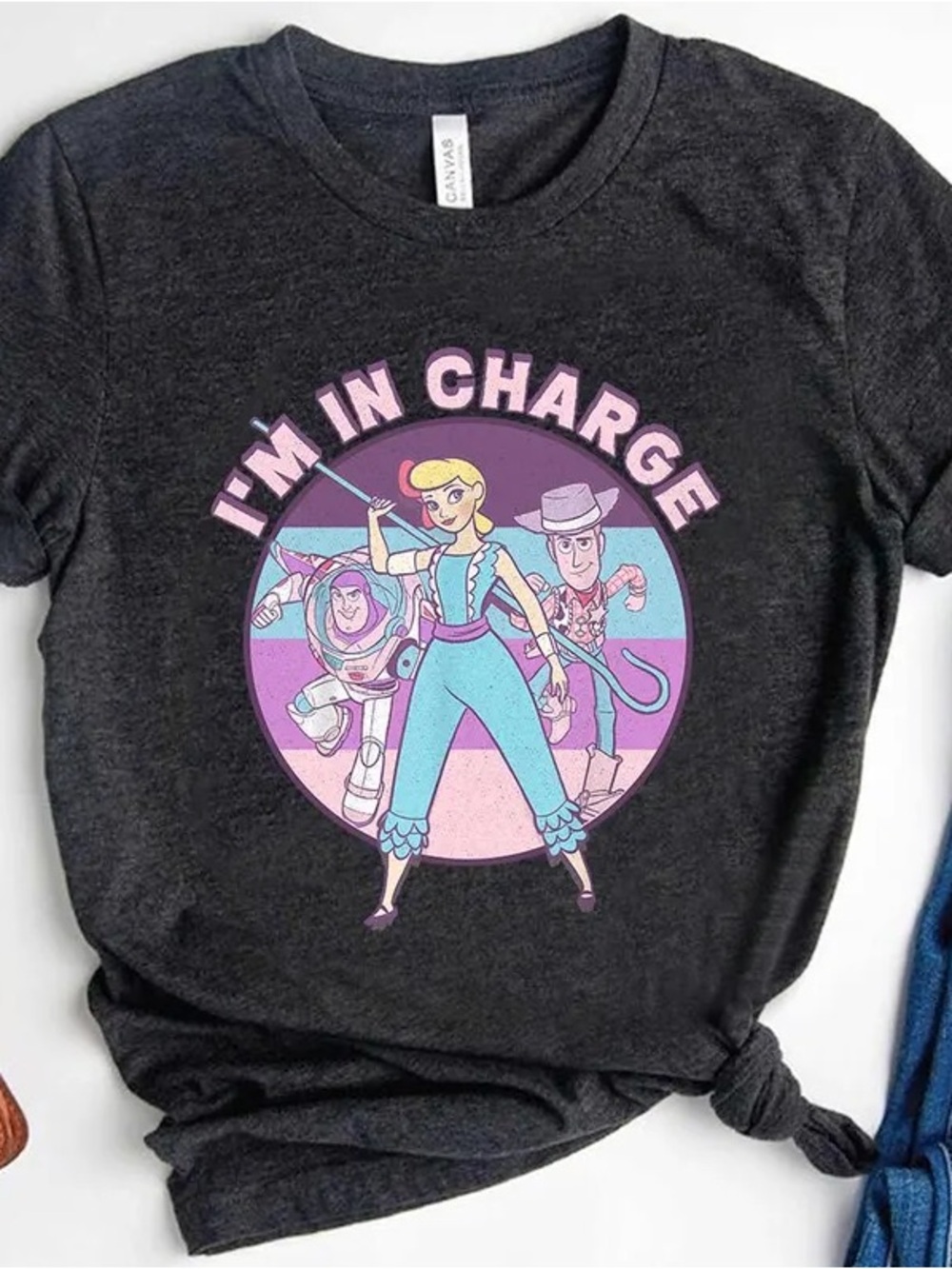 NWOT Bella Canvas Disney Toy Story Bo Peep I’m in Charge Graphic Tee Medium